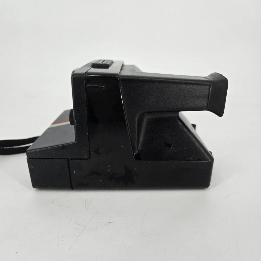 Vintage Polaroid Time-Zero‎ One Step Land Camera Rainbow Stripe w Strap Untested
